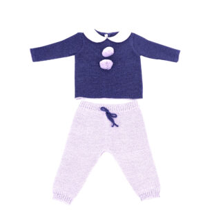 Completo 2 Pezzi Baby Lord in Pura Lana
